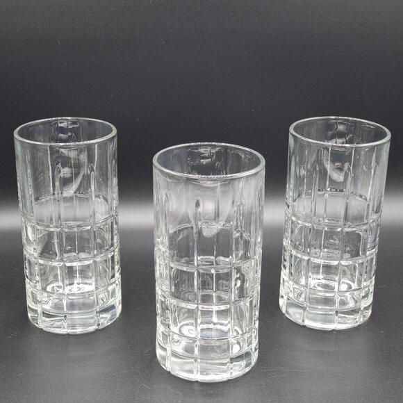 Anchor-Hocking Manchester Tartan Clear Iced Tea Water Glass, Set of 3 - Picture 5 of 5